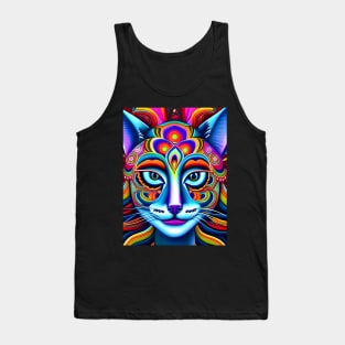 Catgirl DMTfied (22) - Trippy Psychedelic Art Tank Top